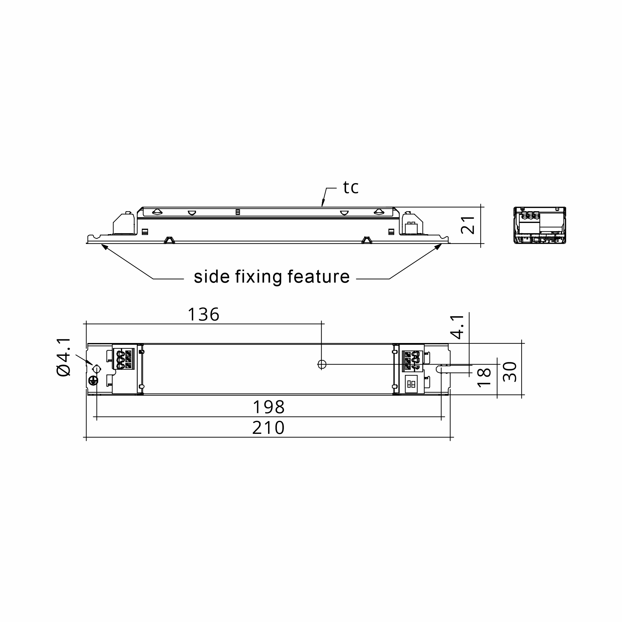60W 200-350mA flexCC lp SNC4, Constant Current Fixed current LED Driver,  , IP20. 87501100  Tridonic LC